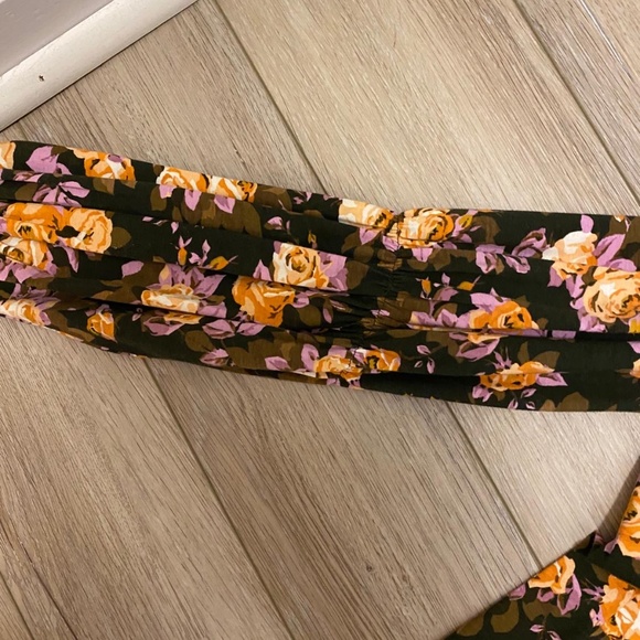 Anthropologie floral puff sleeve top - Picture 3 of 5